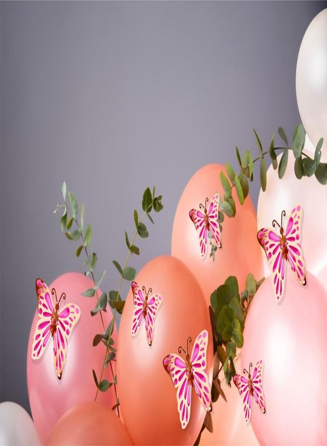 Untumble Butterfly Stickers for Balloon Decoration | Pink & Gold Butterfly 3D Stickers for Wall Decoration | Butterfly Decoration Items | Butterfly Stickers for Birthday Decoration | Pack of 6 - Image 4